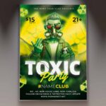 Download Toxic Club Party Card Printable PSD Template 1