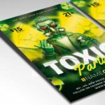 Download Toxic Club Party Card Printable PSD Template 2