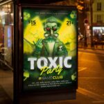 Download Toxic Club Party Card Printable PSD Template 3