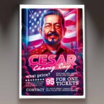 Download Cesar Chavez Day Card Printable PSD Template 1
