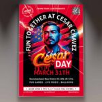 Download Cesar Chavez Day Event Card Printable PSD Template 1