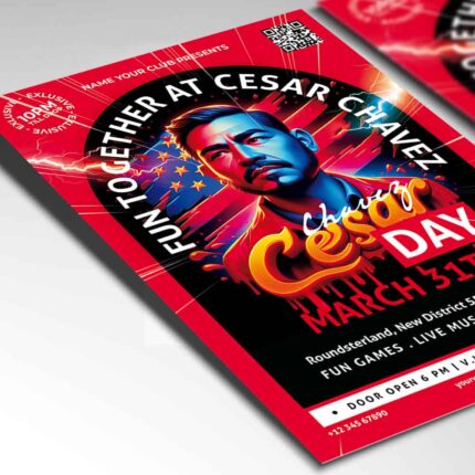 Download Cesar Chavez Day Event Card Printable PSD Template 2