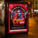 Download Cesar Chavez Day Event Card Printable PSD Template 3