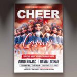 Download Cheer Camp Card Printable PSD Template 1