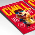 Download Chill Out Club Party Card Printable PSD Template 2