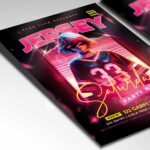 Download Jersey Party Card Printable PSD Template 2