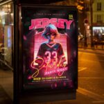 Download Jersey Party Card Printable PSD Template 3