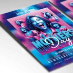 Download Mothers Day Party Card Printable PSD Template 2