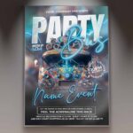 Download Party Bus Event Card Printable PSD Template 1