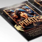 Download Pirates Card Printable PSD Template 2