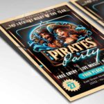 Download Pirates Party Card Printable PSD Template 2