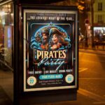 Download Pirates Party Card Printable PSD Template 3