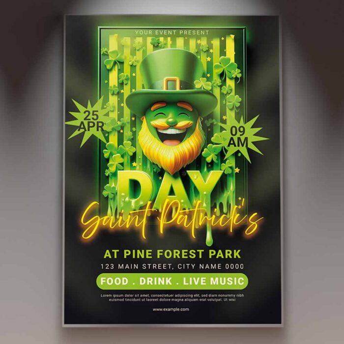 Download Saint Patricks Day 2025 Card Printable PSD Template 1