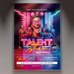 Download Talent Show Event Card Printable PSD Template 1