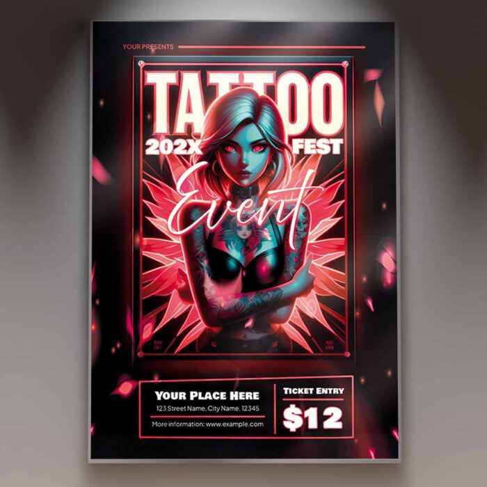 Download Tattoo Fest Card Printable PSD Template 1