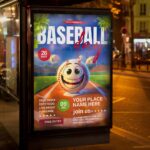 Download Baseball Day Card Printable PSD Template 3