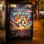 Download Baseball Game Event Card Printable PSD Template 3