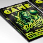 Download Bowling Game Card Printable PSD Template 2