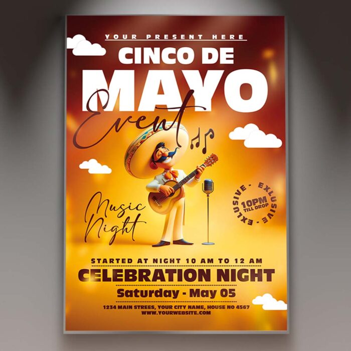 Download Cinco De Mayo Event Card Printable PSD Template 1
