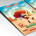 Вщцтдщфв Cinco De Mayo Tequila Party Card Printable PSD Template 2
