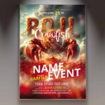 Download Crawfish Boil Event Card Printable PSD Template 1