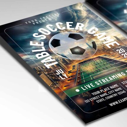Download Table Soccer 2024 Card Printable PSD Template 2
