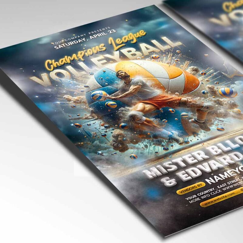 Download Volleyball Flyer - PSD Template | PSDmarket