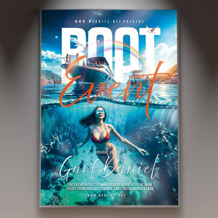 Download Boat Club Event Card Printable PSD Template 1