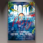 Download Boat Club Party Card Printable PSD Template 1