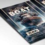 Download Boat Party Card Printable PSD Template 2