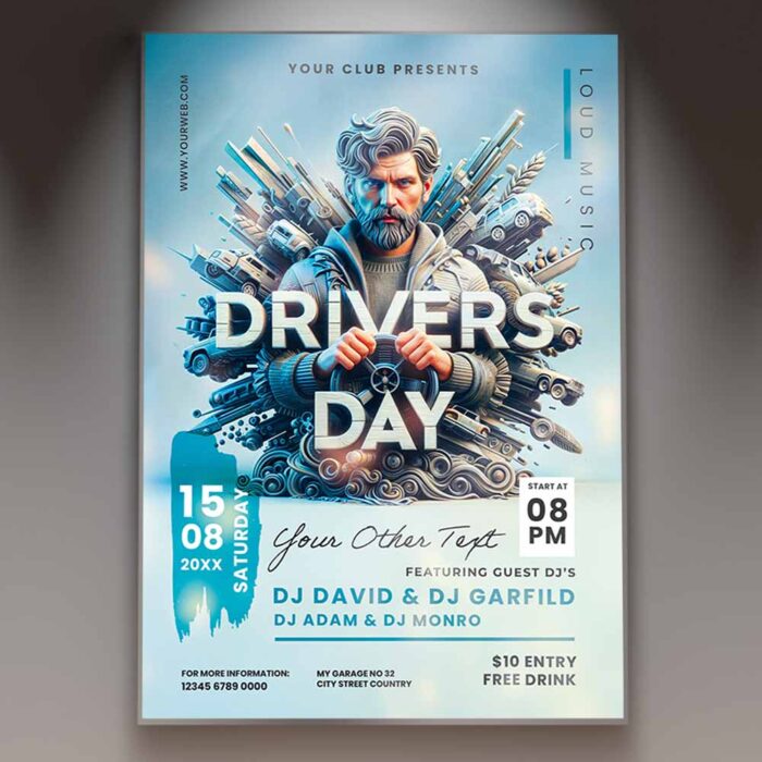 Download Drivers Event 2024 Card Printable PSD Template 1