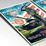 Download Memorial Day May Card Printable PSD Template 2