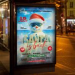 Download Santa is Back July Card Printable PSD Template 3