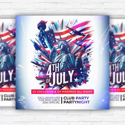 Download 4th of July USA PSD Template | ExclusiveFlyer
