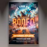 Download American Rodeo Celebration Card Printable PSD Template 1