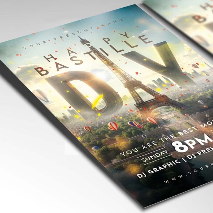 Bastille Day 2025 Card Printable PSD | PSDmarketLGBT Pride