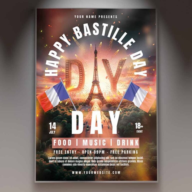 Bastille Day 2025 Card Printable PSD | PSDmarketLGBT Pride