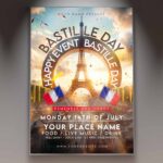 Download Bastille Day Event Card Printable PSD Template 1