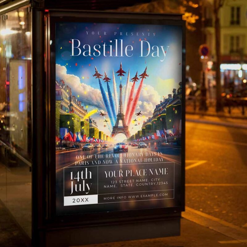 Bastille Day France Card Printable PSD | PSDmarketLGBT Pride