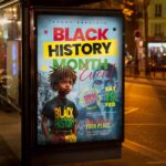 Download Black History Month Modern Card Printable PSD Template 3
