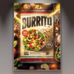 Download Burrito Restaurant Card Printable PSD Template 1