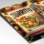 Download Burrito Restaurant Card Printable PSD Template 2