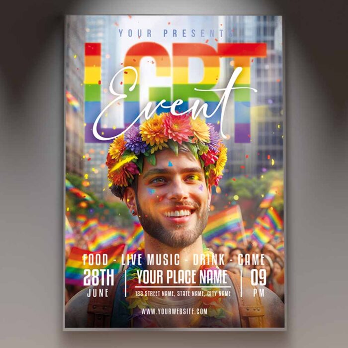 Download LGBT 2024 Card Printable PSD Template 1