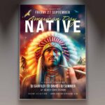 Download Native American Day Card Printable PSD Template 1