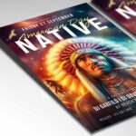 Download Native American Day Card Printable PSD Template 2