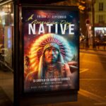 Download Native American Day Card Printable PSD Template 3