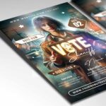 Download Sheriff Party Card Printable PSD Template 2