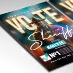 Download Sheriff Vote 2024 Card Printable PSD Template 2