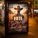 Download Sheriff Vote Event Card Printable PSD Template 3