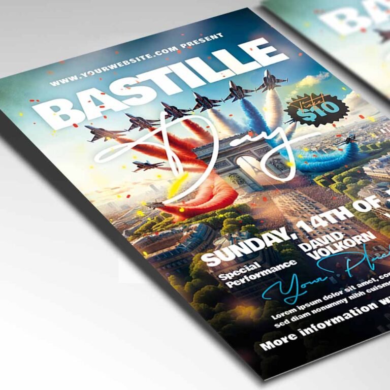 Bastille Day 2025 Card Printable PSD | PSDmarketLGBT Pride